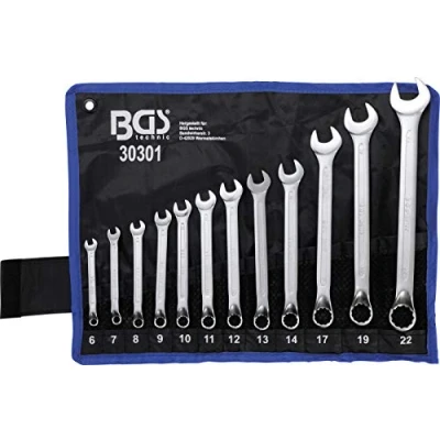 Imagen de BGS 30301 Juego de llaves combinadas acodadas 6 22 mm 12 piezas