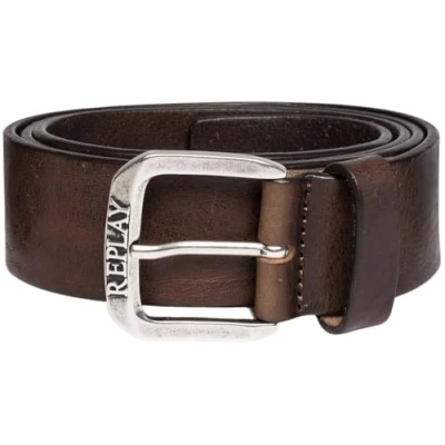 Imagen de Replay Cinturón de piel para hombre, marrón (Fade Tobacco 117), 85 cm