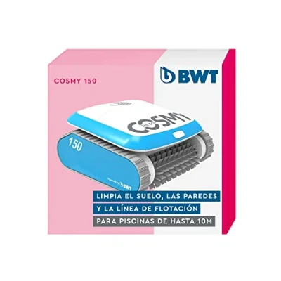 Imagen de BWT Poolrobot Cosmy 150 en Color Lagoon Especialmente Ligero y Compacto Limpieza fiable de Suelo, Paredes línea flotación Adecuado para Piscinas Todas Las Formas