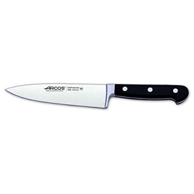 Imagen de Arcos Serie Clasica Cuchillo Cocinero Hoja de Acero Inoxidable Forjado NITRUM 230 mm Mando Polioximetileno (POM) Color Negro