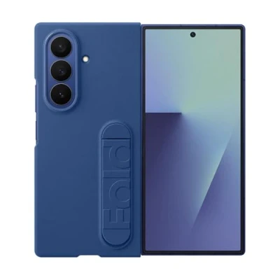 Imagen de Funda + Protector pantalla Samsung, Para Samsung Galaxy Z Fold7, De Silicona, Azul