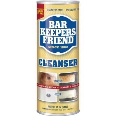 Imagen de Bar Keepers Friend Limpiador multiusos para el hogar, dorado, 21 onzas (340 g)
