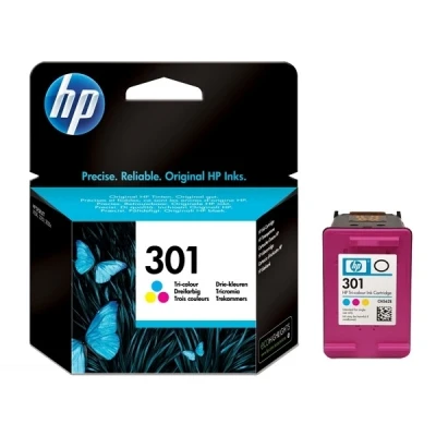 Imagen de Cartucho de tinta HP 301, Tricolor, CH562EE