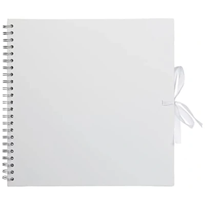 Imagen de Artemio Álbum de Recortes en Espiral 30 x cm, Color Blanco, Tela Fieltro, Papel y Madera