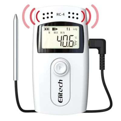 Imagen de Elitech Data Logger de Temperatura Registrador Datos Pantalla LCD con USB Grabador Sensor Interior RC 4
