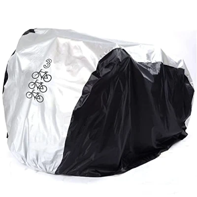 Imagen de ANFTOP Funda para Bicicleta Protector de Polyester Cubierta Impermeable 3 Bicicletas 200 x 105 110 cm