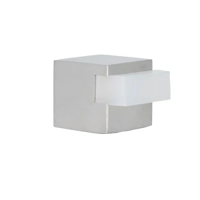 Imagen de EVI Herrajes Tope de Puerta Adhesivo 20 x mm Goma Blanca Silicona Natural Cuadrado Acero Inoxidable Gran Adhesión 100% Funcional Mod. 197/20 B