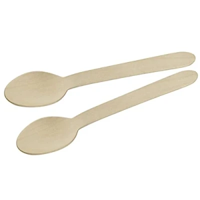 Imagen de Fackelmann 31025 cucharas desechables de madera FSC, uso único biodegradables, certificada 16 x 3 cm