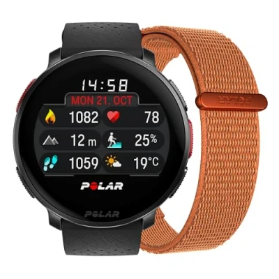 Imagen de Polar Vantage V3 Reloj Deportivo con GPS, Monitor de frecuencia cardíaca avanzado, duración la batería ampliada, smartwatch para Hombre y Mujer, mapas Offline, Running, triatlón