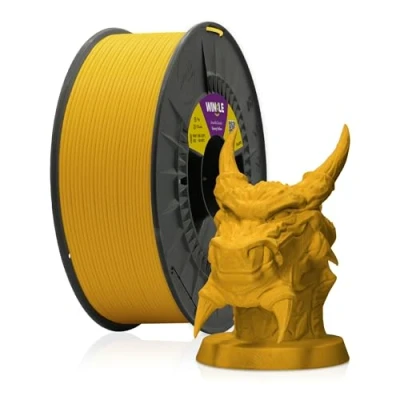 Imagen de WINKLE Filamento PLA 870 Amarillo Canario Impresora 3D 1,75mm 1kg Ingeo Proceso de Recocido Dureza Extrema Bobina