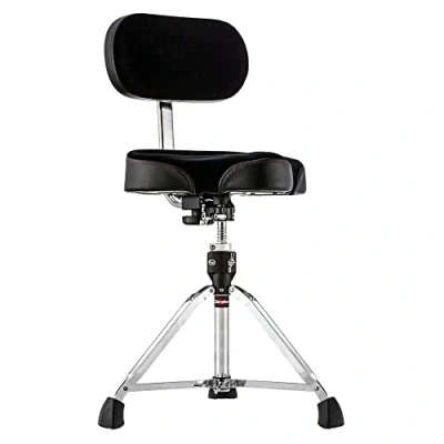 Imagen de Taburete de tambor Gibraltar, Serie 9000 con respaldo Pro, 9608MB (Diámetro: 42cm, Asiento vinilo, Super Lock, Base doble refuerzo, Pies goma &#039;Super Foot&#039;)