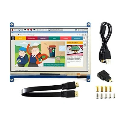 Imagen de IBest 7 Inch Capacitive Touch Screen HDMI LCD 1024 * 600 Rev 4.1 IPS Display Monitor for Raspberry Pi Banana Pro BB Black, Support Windows 10/8.1/8/7 Various Systems