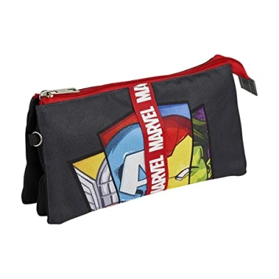Imagen de CERDÁ LIFE&#039;S LITTLE MOMENTS Estuche Escolar 3 Compartimentos Niño de Avengers Podrá Llevar Todo el Material Necesario para Primaria Licencia Oficial Marvel, Negro, 2100003841