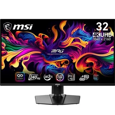 Imagen de MSI MPG 321URX QD OLED Monitor Gaming 4K UHD de 31.5&#039;&#039;, Panel Quantum Dot 3840 x 2160, 240Hz / 0.03ms, 99% DCI P3, ΔE≤2, DisplayHDR True Black 400, KVM, RGB, DP 1.4a, HDMI 2.1, USB Tipo C