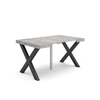 Imagen de Skraut Home Mesa Consola Extensible Comedor Plegable 140 para 6 comensales Patas Madera Maciza Estilo Moderno Cemento