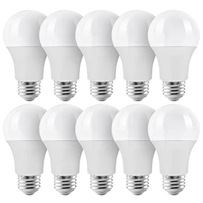 Imagen de ZONE LED bombillas E27, 8,5 W, 806 lúmenes, luz blanca cálida, 3000 K, equivalente a bombilla de 60 A60, 200, bajo consumo (10 unidades)
