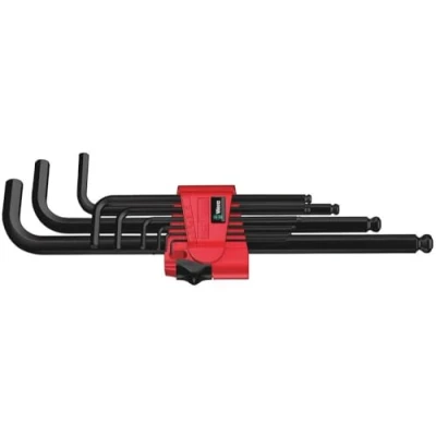 Imagen de WERA 05073596001 950/9 Hex Plus 6 Juego de llaves acodadas métricas, BlackLaser