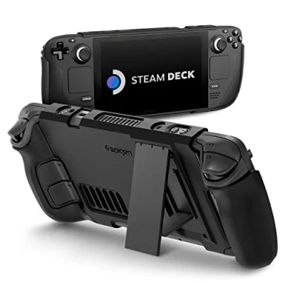 Imagen de Spigen Thin Fit Pro Carcasa Protectora con Soporte Compatible Steam Deck LCD (2022) OLED (2023) Negro