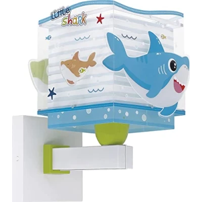 Imagen de Dalber Aplique de pared infantil Little Shark Tiburones Animales, lámparas infantiles