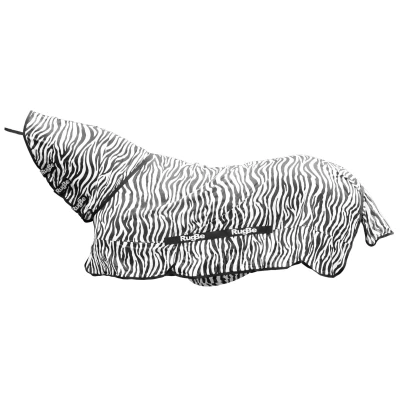 Imagen de Excellent manta antimoscas Zebra con pieza para el cuello Largo de la espalda: 165 cm &amp; del fondo: 215