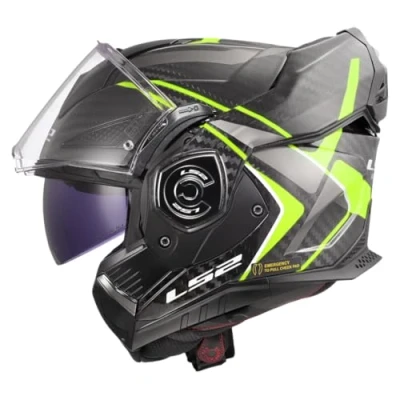 Imagen de LS2, Casco Moto Modular ADVANT X CARBON FUTURE II Gloss H V Yellow, M