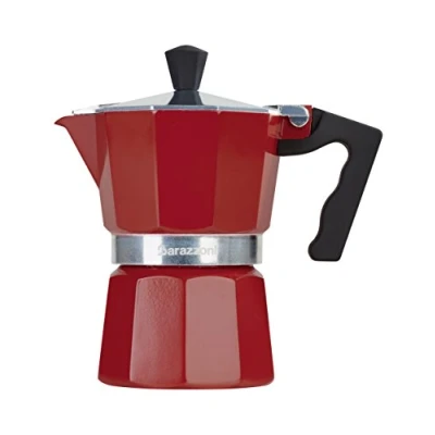 Imagen de Barazzoni La Caffettiera Colorata Cafetera de Colores, Metal, Rojo, 1 Tazza