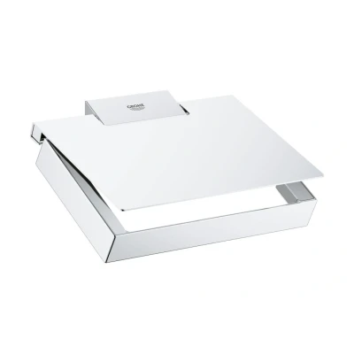 Imagen de Grohe 40781000 Selection Cube Portarrollos de Papel higiénico con Tapa, Cromo (Chrome), Pequeño