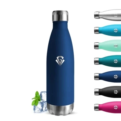 Imagen de Grsta Botella Agua Acero Inoxidable 750ml Termica, A Prueba de Fugas, sin Bpa, Deportiva, Mantiene 24H Frio/12H Calor, para la Escuela, Cafetería, Oficina, Cámping