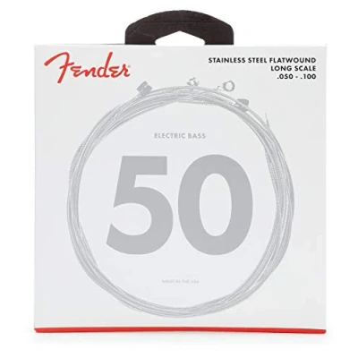 Imagen de Fender 073 9050 405 Cuerdas bajas de acero inoxidable 9050, plano, bobinas .050 .100 9050ML, (4)