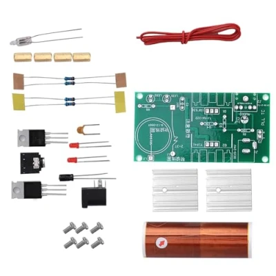 Imagen de módulo de bobina Tesla sin montar 15W DC 15 24V 2A mini Kit electrónico altavoz plasma DIY Proyecto soldadura ensamblar