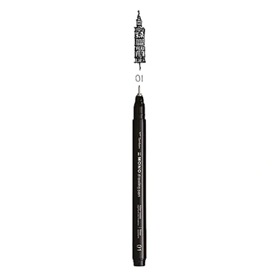 Imagen de Tombow Rotulador Fineliner MONO, ancho de trazo 01 (aprox. 0,25 mm), tinta pigmentada, resistente al agua y a la luz, para dibujar, ilustrar negro, WS EFL H