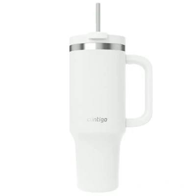 Imagen de Contigo Botella termo 1200 ml con asa y pajita, térmica aislada de acero inoxidable tapa, Thermos, Se enfría durante 29 horas, Taza termo, Sin BPA, Salt