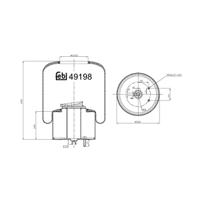 Imagen de FEBI BILSTEIN 49198 Fuelle, suspensión neumática