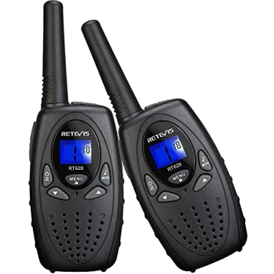 Imagen de Retevis RT628 Walkie Talkie Niños Fácil de Usar Largo Alcance para 3 a 12 Juguete Regalo Senderismo, Camping, Jardín, Actividades al Aire Libre (1 Par, Negro)