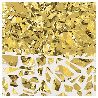 Imagen de amscan Gold Shred Foil Confetti Party Decoration 42g 1 Pc. Confeti de Papel Aluminio Dorado para decoración Fiesta, 42 g, Unidad, Color, 1.5 Ounce (Pack of 1) (10022763)