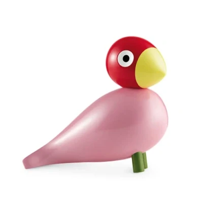 Imagen de Kay Bojesen Ruth Figuras pájaro Cantor 15,5 cm pájaros cantores decoración navideña, Rosa