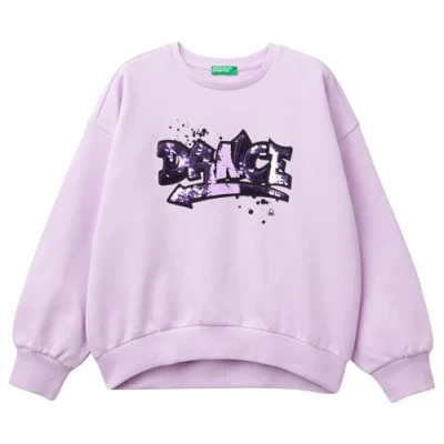 Imagen de United Colors of Benetton WITH SEQUINS. Sudadera para niños, Talla: 11 12y, Violet