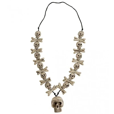 Imagen de shoperama Cadena de Halloween con Calaveras y Huesos Disfraz Accesorio Joyas Voodoo