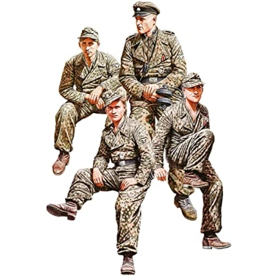 Imagen de MiniArt 35364 1:35 Fig. Dt. Pz Mannsch. (4) Fra. 1944 Réplica fiel, kit de construcción plástico, manualidades, aficiones, pegar, maqueta, montaje, sin barnizar, color moldeado (Mini Art MA35364)