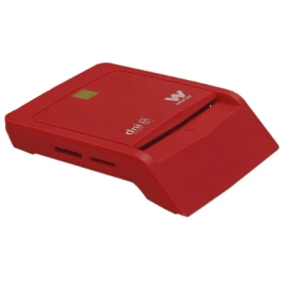 Imagen de Lector DNI electrónico Woxter PE26 146, LED, Rojo