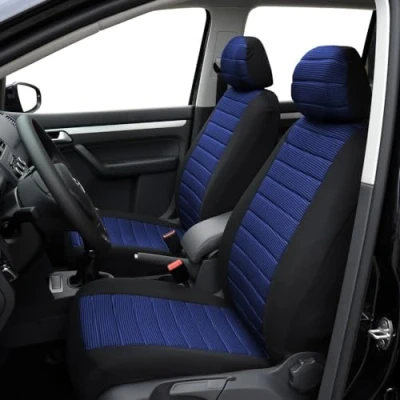 Imagen de TOYOUN Fundas Asientos Coche Universal Delantero Funda de Asiento para Airbag Compatibles Juego Protector 2 plazas Accesorios Automóvil, Azul
