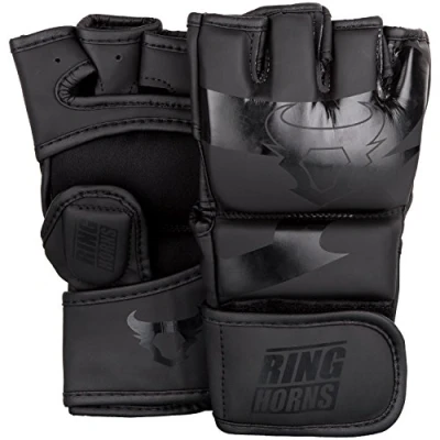 Imagen de Ringhorns Charger Guantes de MMA, Unisex Adulto, Negro/Negro, S