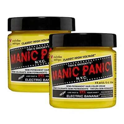 Imagen de Manic Panic Electric Banana Classic Creme, Vegan, Cruelty Free, Yellow Semi Permanent Hair Dye 2 x 118ml