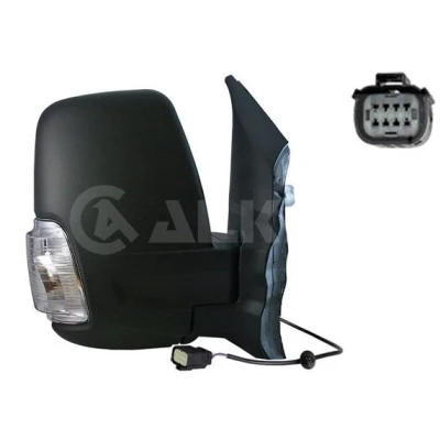Imagen de espejo retrovisor Alkar 9226666 derecha eléctrico calefactable, con gran angular, brazo corto de espejo, convexo para vehíc. volante a la i