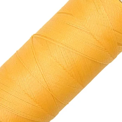 Imagen de Linhasita Bobina Hilo Encerado 100gr / 360 Metros 0,5 mm de Grosor Poliester Macrame 30 Colores (Crema)