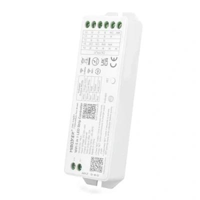 Imagen de Jandei Controlador 5 en 1 Miboxer WL5 para Tiras Led 12V, 24V y 48V. Modos Salida Monocolor, CCT, RGB, RGBW RGB+CCT. Wifi + Bluetooth, Mando. Compatible con Tuya Smart, Alexa Google Home