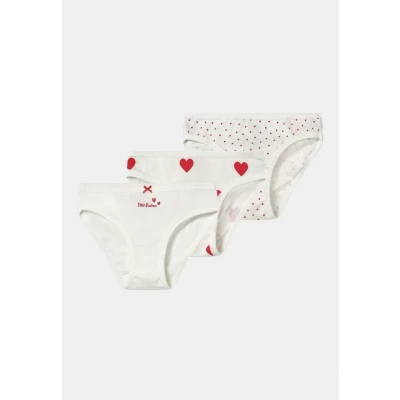 Imagen de Petit Bateau Heart 3 PACK Braguitas para niños, Talla: 92/98, White/red