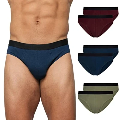 Imagen de Snocks Slips Hombre Algodon Organico Calzoncillos Abanderado Talla XL Color Mix (Azul Marino/Rojo/Verde) Ropa Interior