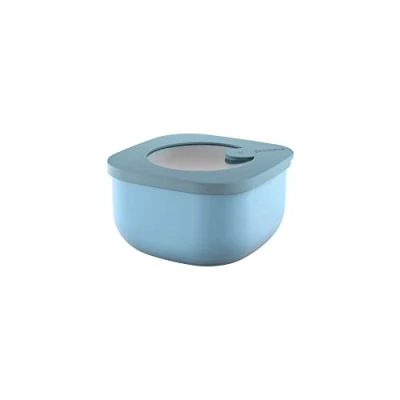 Imagen de Guzzini Kitchen Active Design, STORE&amp;MORE, Recipiente Hermético Bajo para Frigorífico/Congelador/Microondas (S) Celeste Mate, 12,2 x h6,8 cm 170700189
