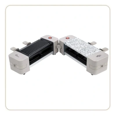 Imagen de LITTLE BALANCE 8691 Wing &amp; Cheese Meuuuh...!, Rasqueta de piedra para hornear, modular giratorio 360, 4 personas, 700 W, nuez moscada